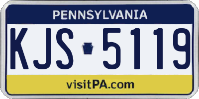 PA license plate KJS5119