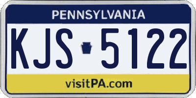 PA license plate KJS5122