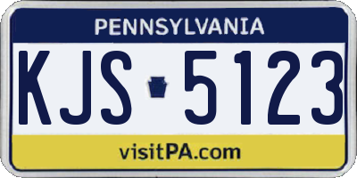PA license plate KJS5123