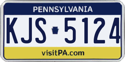 PA license plate KJS5124