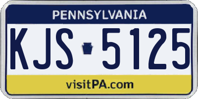 PA license plate KJS5125