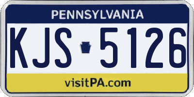 PA license plate KJS5126