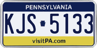 PA license plate KJS5133