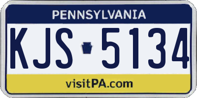 PA license plate KJS5134