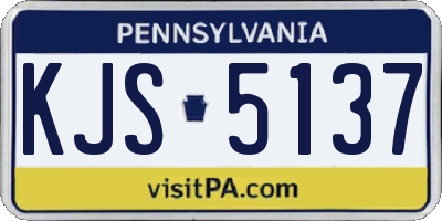 PA license plate KJS5137