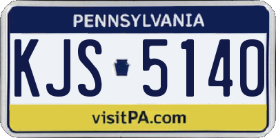 PA license plate KJS5140