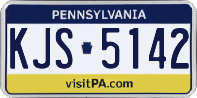 PA license plate KJS5142