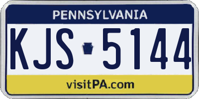 PA license plate KJS5144