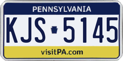 PA license plate KJS5145