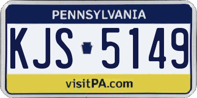 PA license plate KJS5149