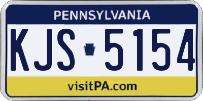 PA license plate KJS5154