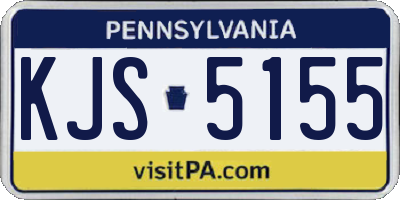 PA license plate KJS5155