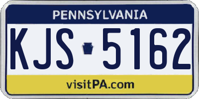 PA license plate KJS5162