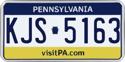 PA license plate KJS5163