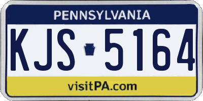 PA license plate KJS5164