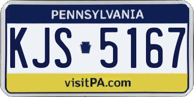 PA license plate KJS5167