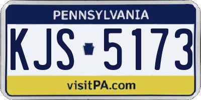 PA license plate KJS5173