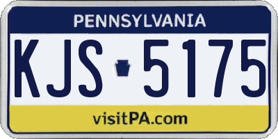 PA license plate KJS5175