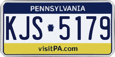 PA license plate KJS5179