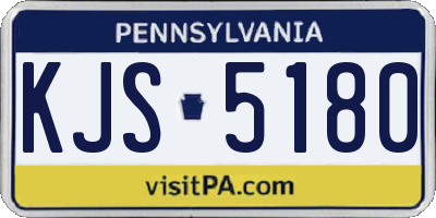 PA license plate KJS5180