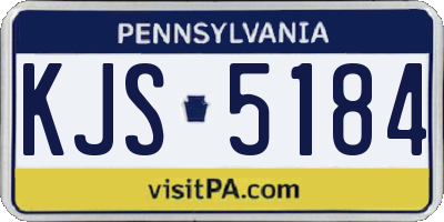PA license plate KJS5184