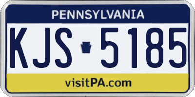 PA license plate KJS5185