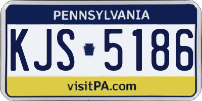 PA license plate KJS5186
