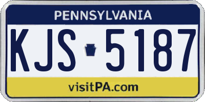 PA license plate KJS5187