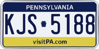 PA license plate KJS5188