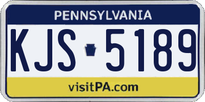 PA license plate KJS5189