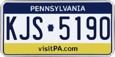 PA license plate KJS5190