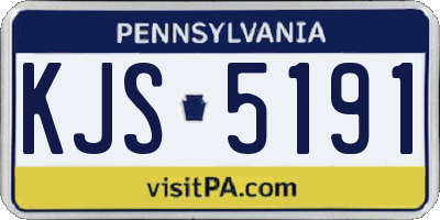 PA license plate KJS5191