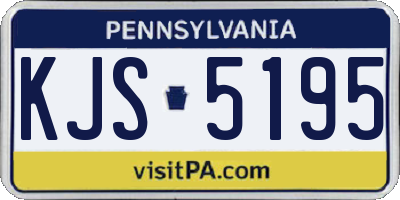 PA license plate KJS5195