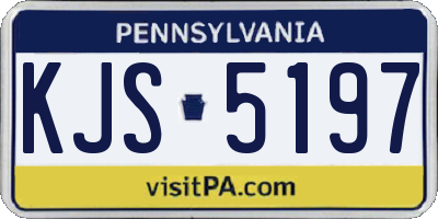 PA license plate KJS5197