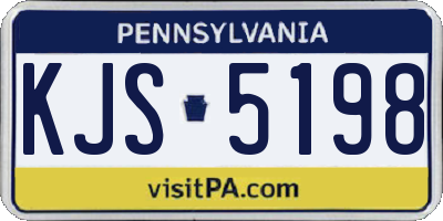PA license plate KJS5198