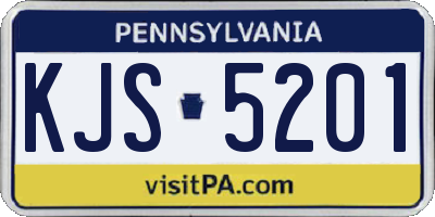 PA license plate KJS5201