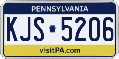 PA license plate KJS5206