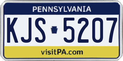 PA license plate KJS5207