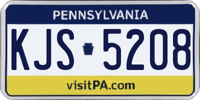 PA license plate KJS5208