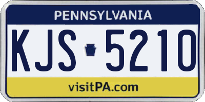 PA license plate KJS5210