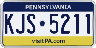 PA license plate KJS5211