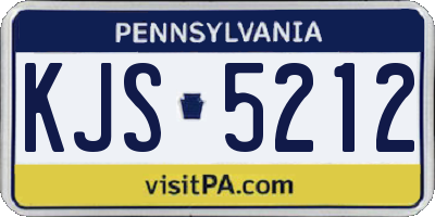 PA license plate KJS5212