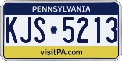 PA license plate KJS5213