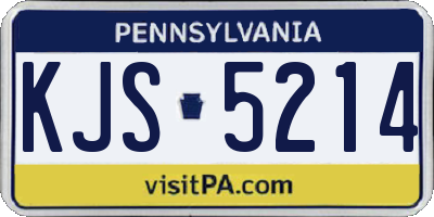 PA license plate KJS5214