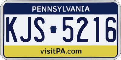 PA license plate KJS5216