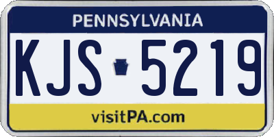 PA license plate KJS5219