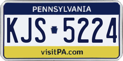 PA license plate KJS5224