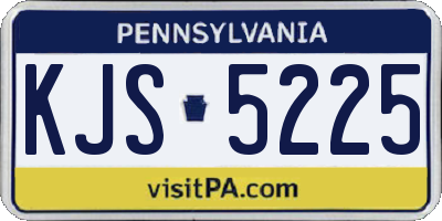 PA license plate KJS5225