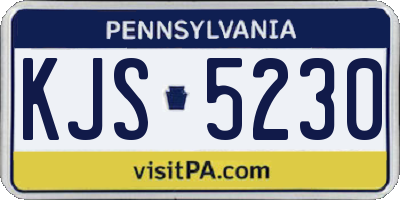 PA license plate KJS5230