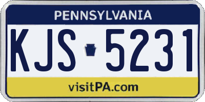 PA license plate KJS5231